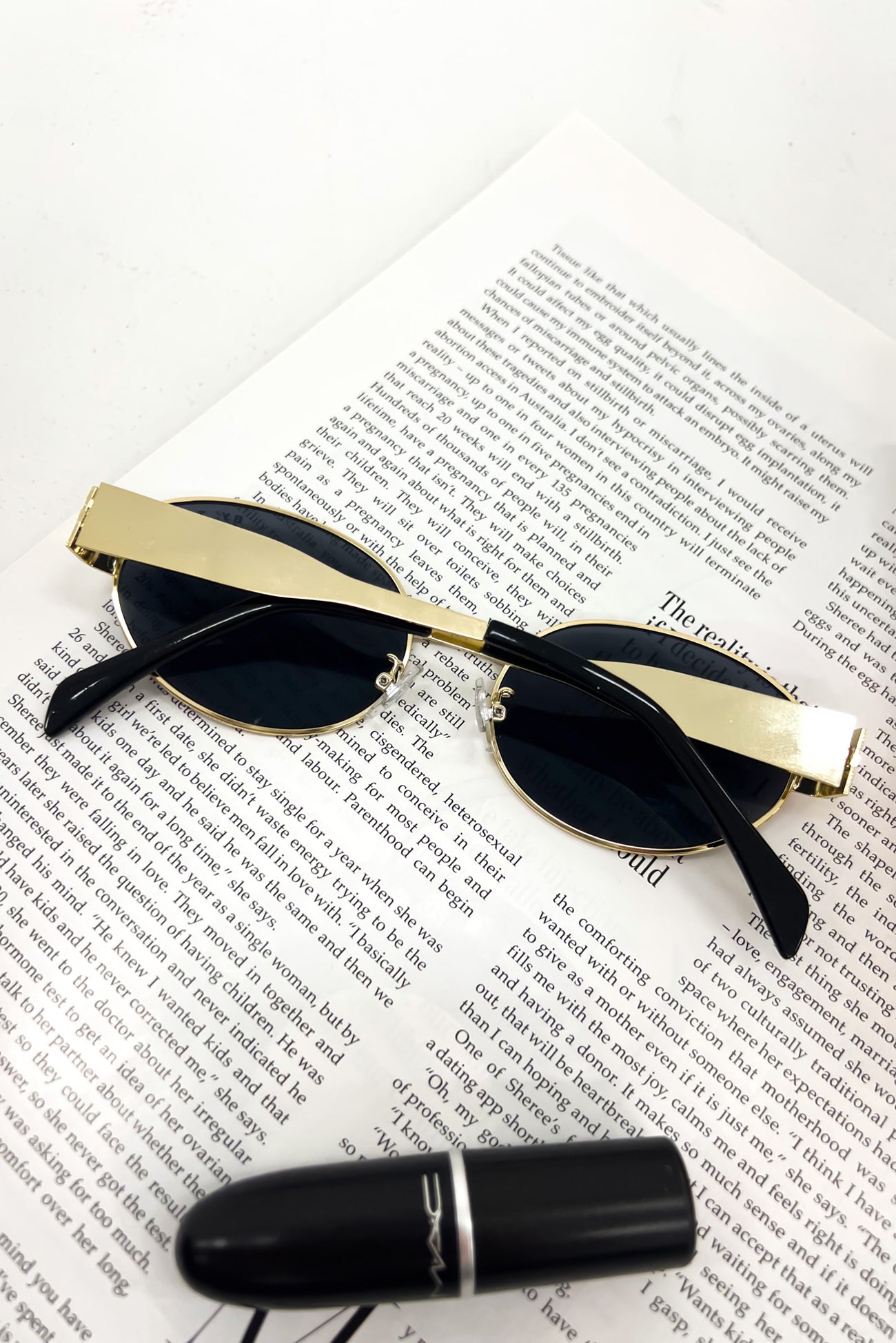 Saba Sunglasses Gold Black