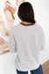 Taylor Stripe Long Sleeve Tee White Charcoal